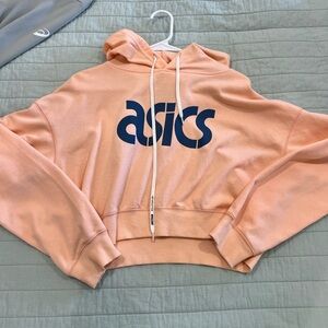Asics Coral Hoodie with Navy Logo